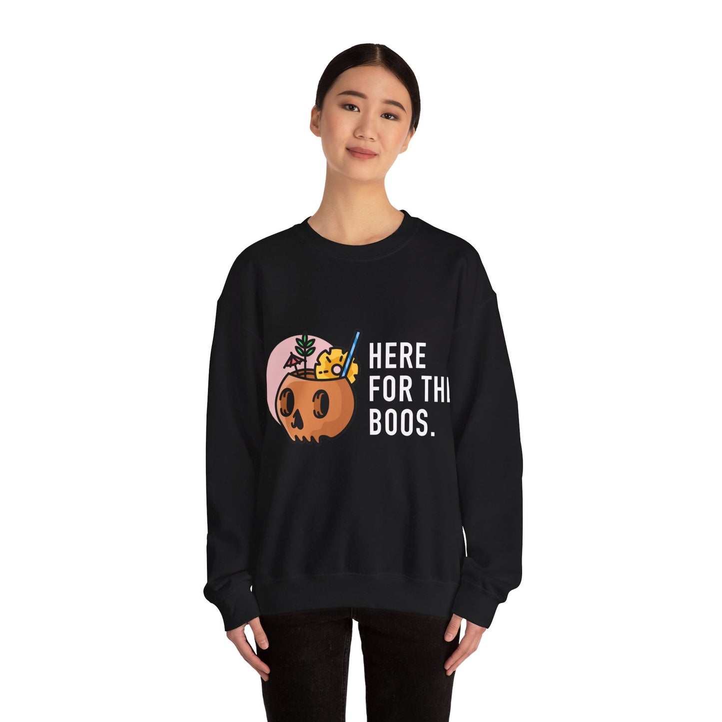 Here for the Boo's Women's Crew Neck Sweatshirt