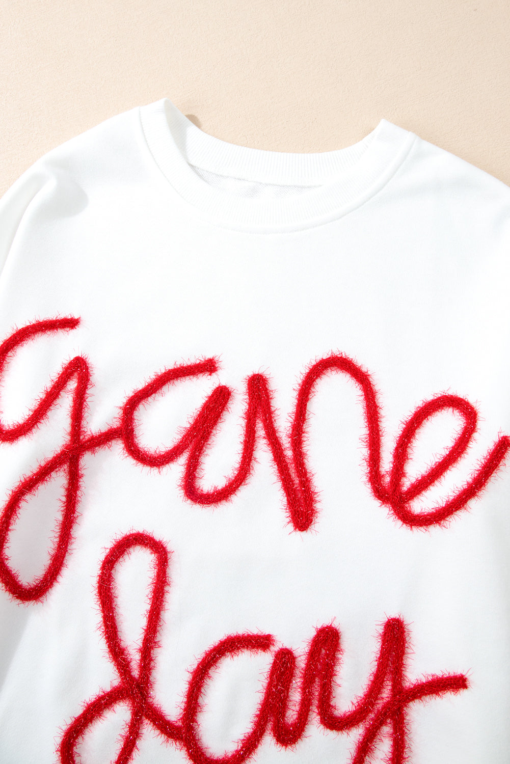 Black Tinsel Game Day Drop Shoulder Sweatshirt