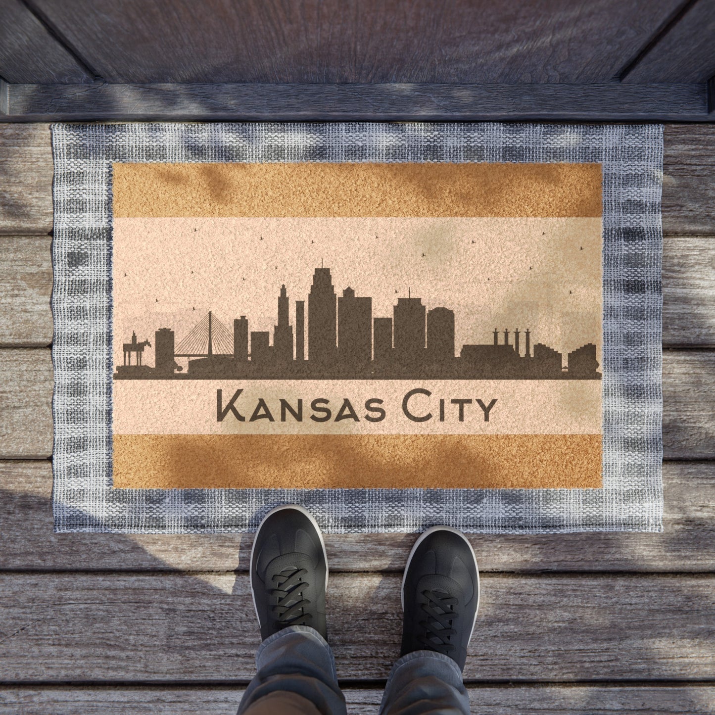 Kansas City Skyline Outdoor Doormat