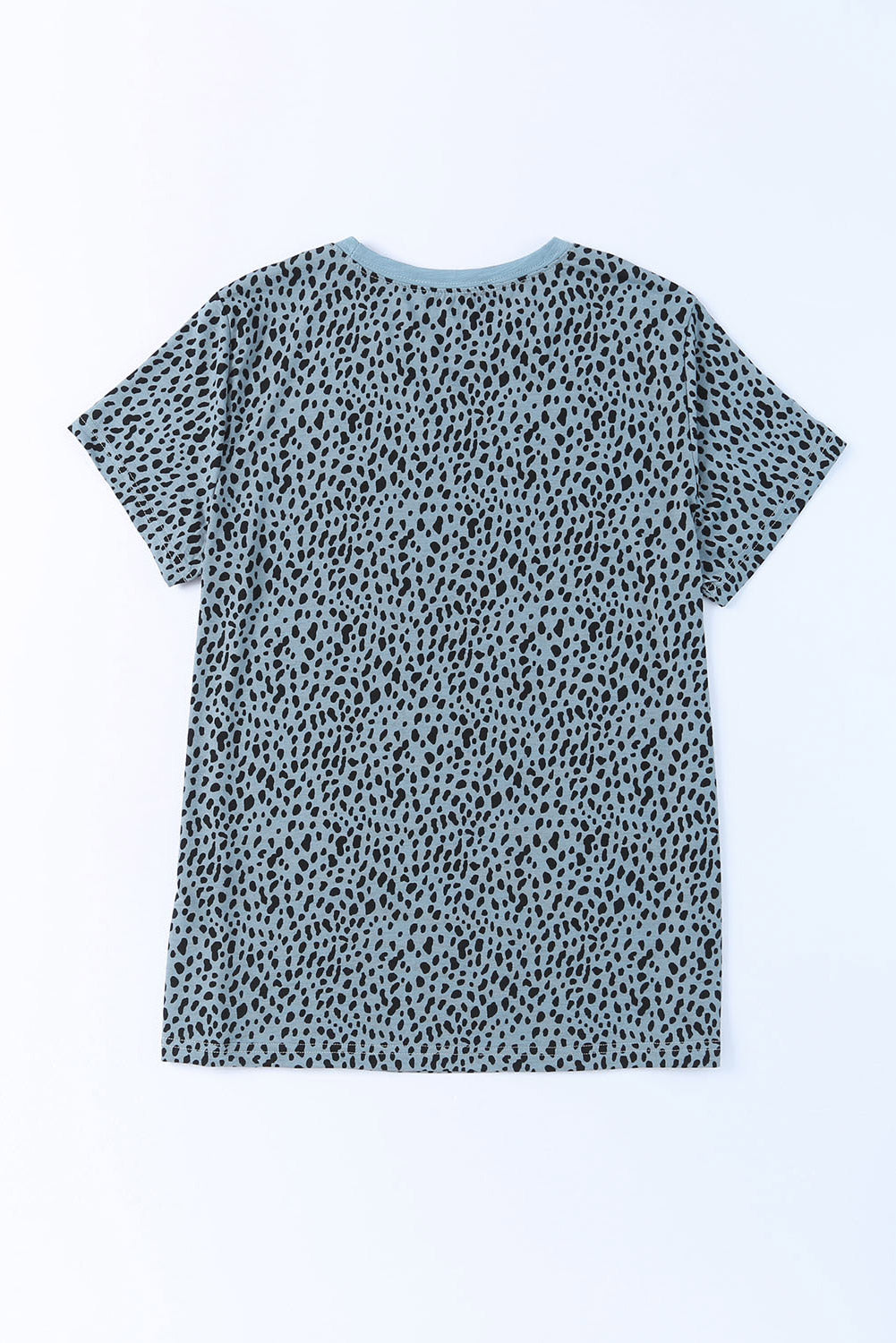 Cheetah Print Casual Crew Neck T Shirt