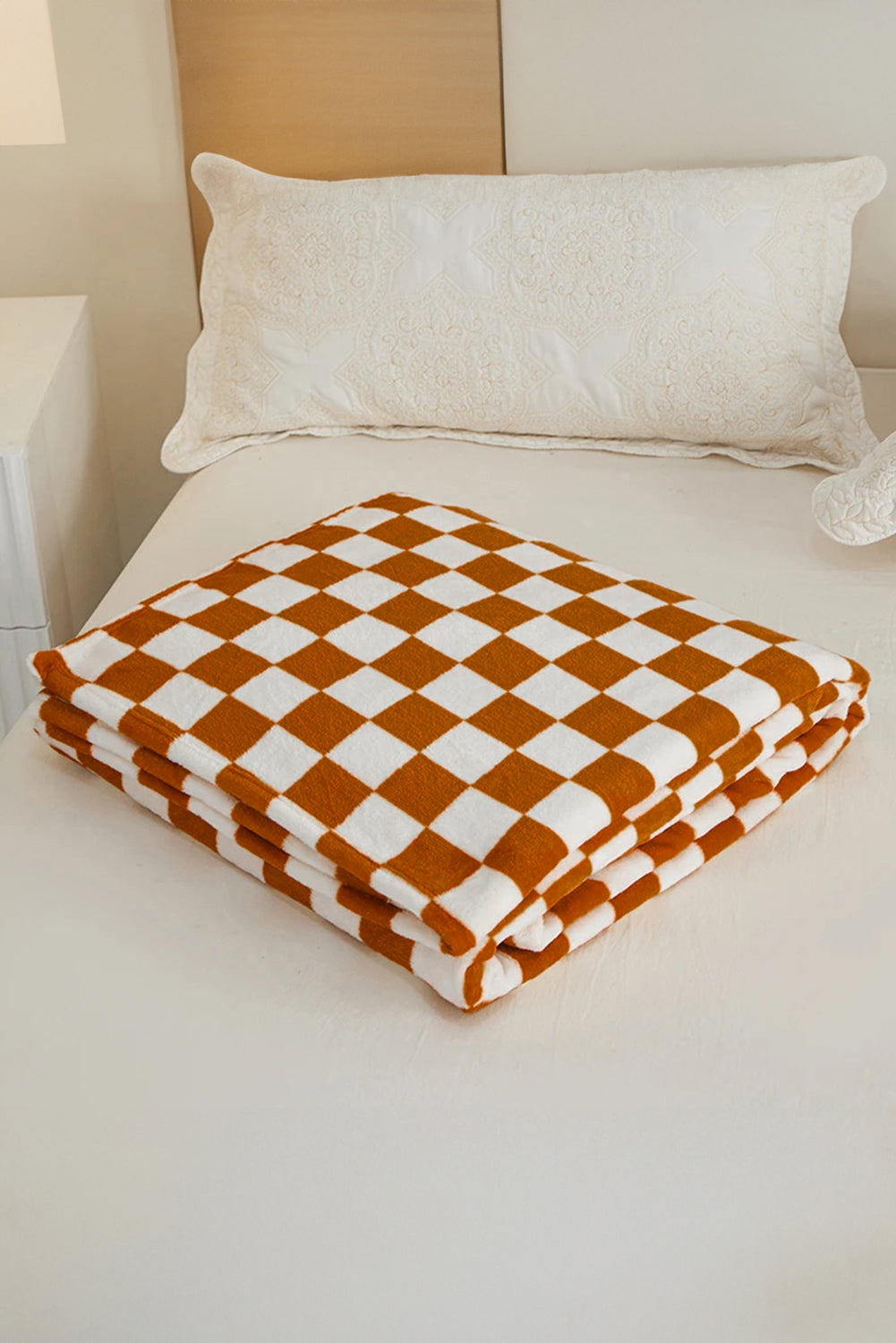 Black Checkerboard Printed Soft Throw Blanket