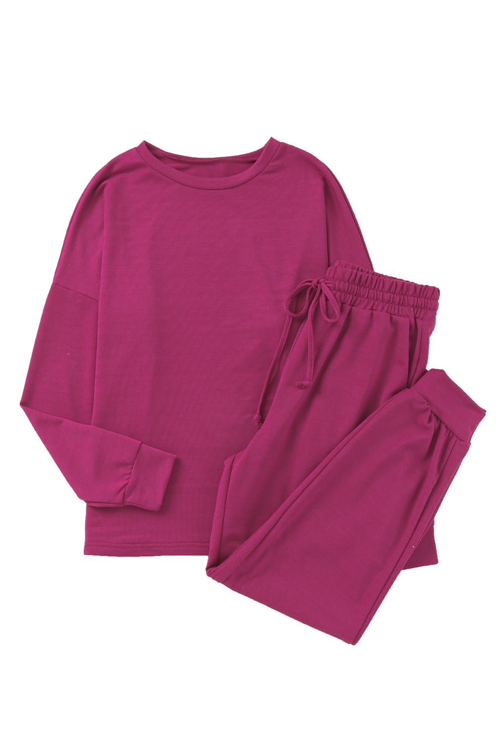 Casual Long Sleeve Pullover & Joggers Pajamas Set