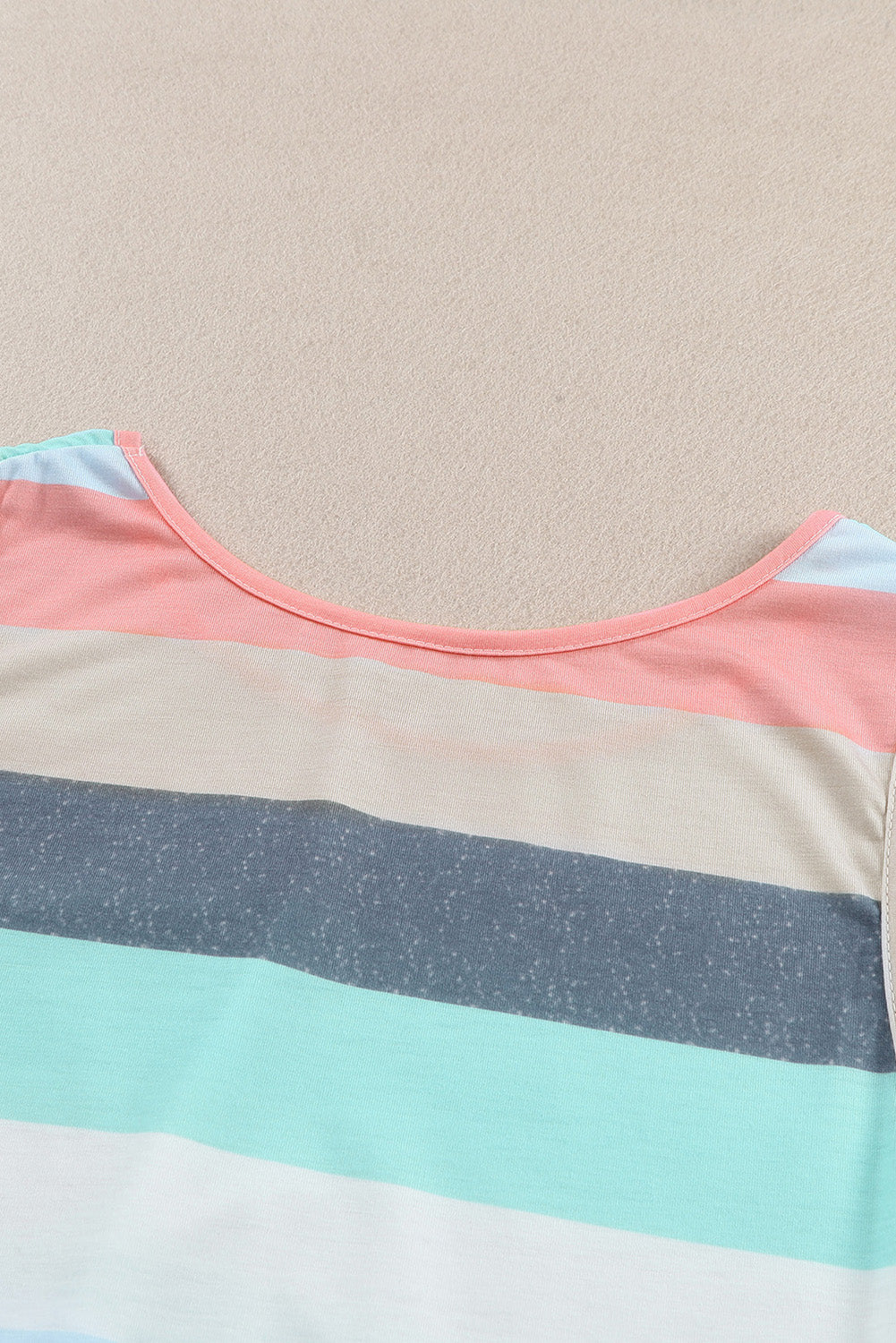 Multicolor Stripes Sleeveless Scoop Neck Tank Top