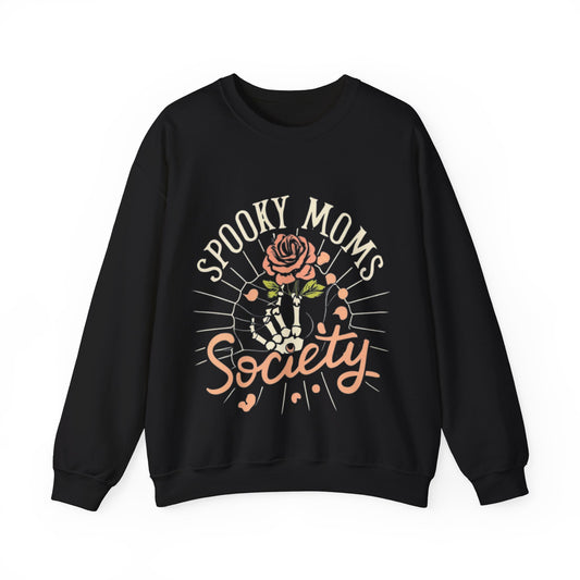 Spooky Moms Society Womens Crew Neck Sweatshirt