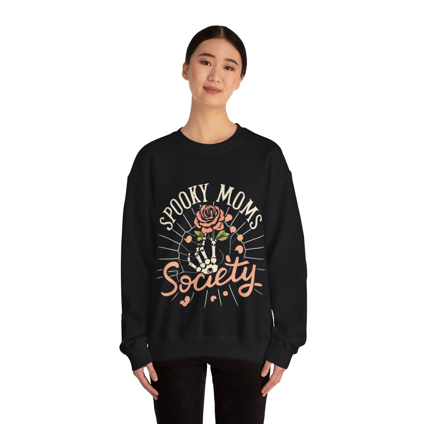 Spooky Moms Society Womens Crew Neck Sweatshirt