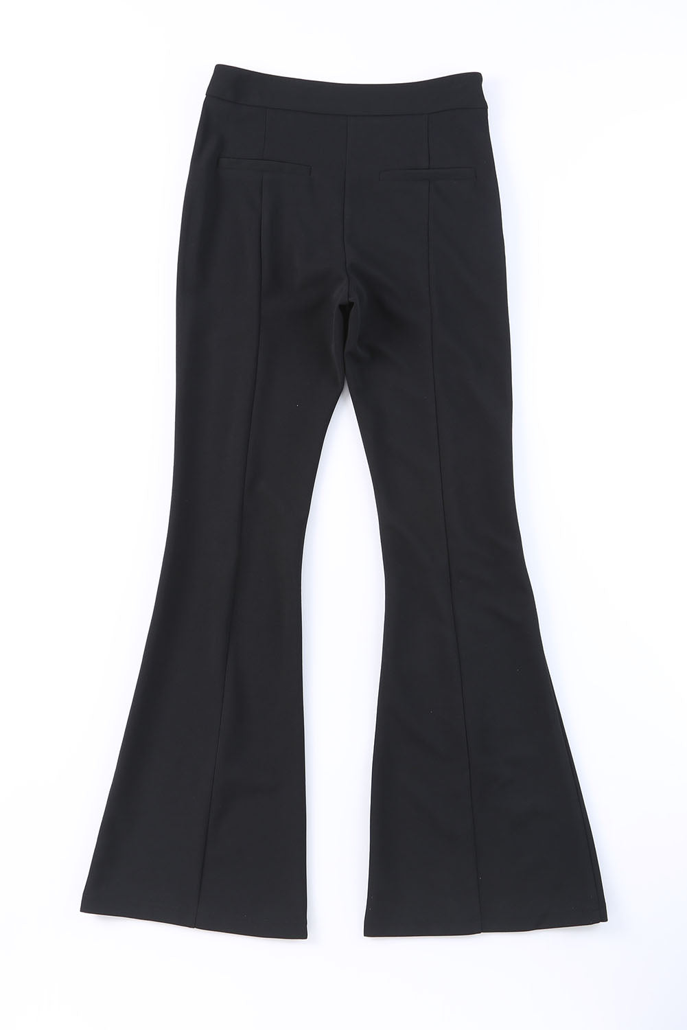 Rose Basic Split Hem Casual High Waist Pants