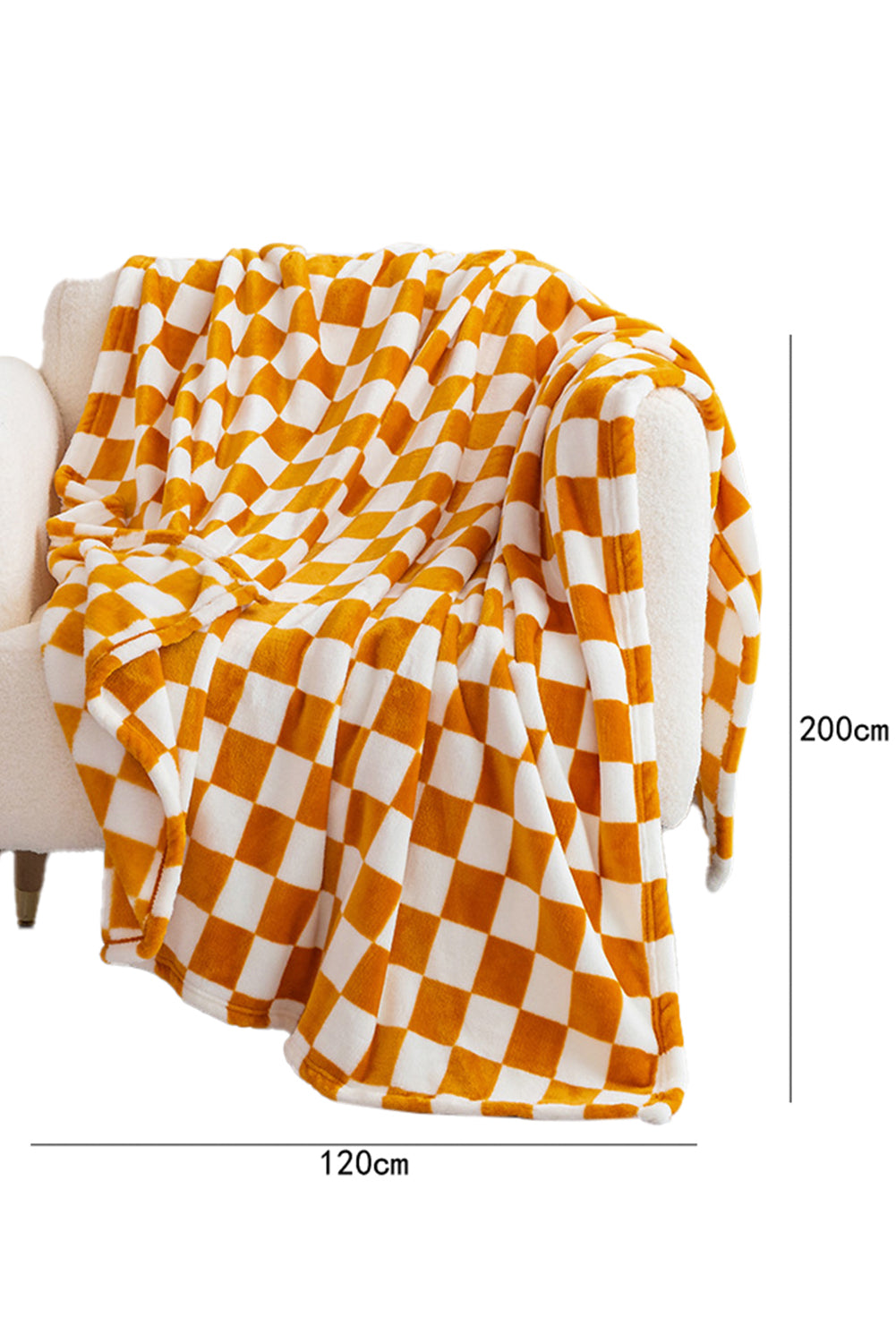 Black Checkerboard Printed Soft Throw Blanket