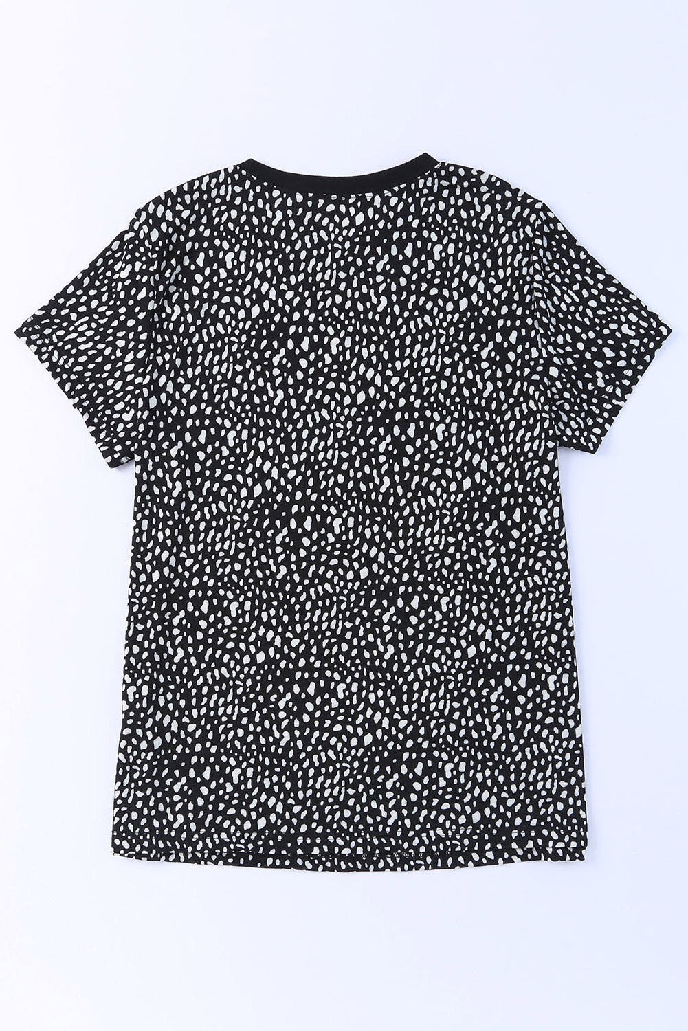 Cheetah Print Casual Crew Neck T Shirt