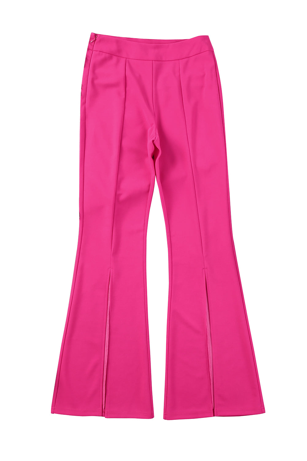 Rose Basic Split Hem Casual High Waist Pants