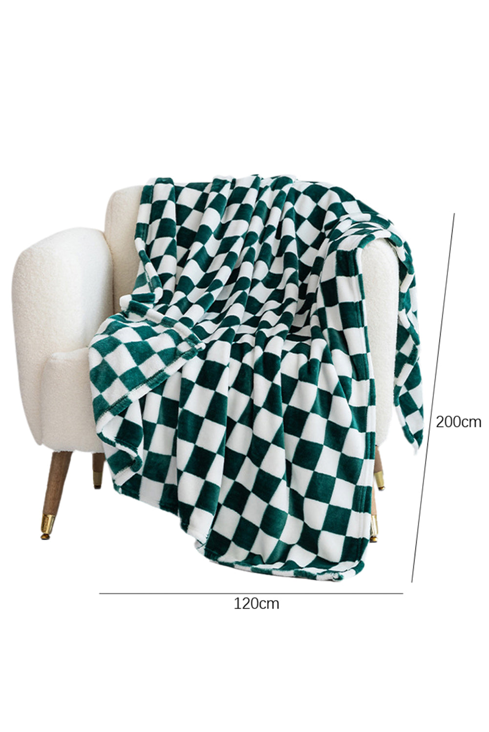 Black Checkerboard Printed Soft Throw Blanket