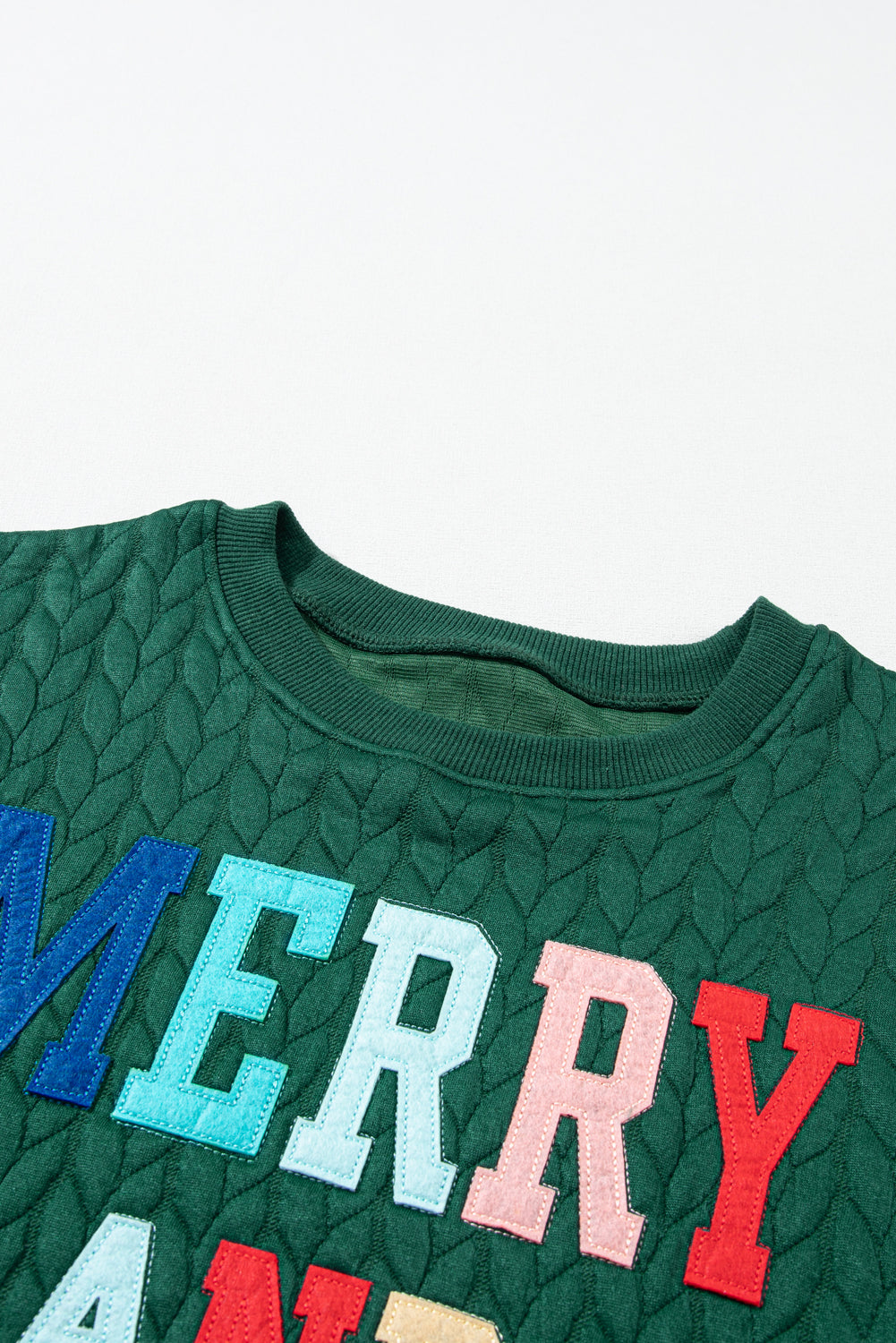 A Merry and Bright Quilted Multi Colored Sweatshirt