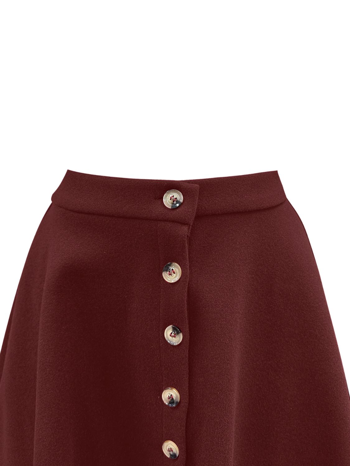 Buttoned Corduroy Mini Skirt