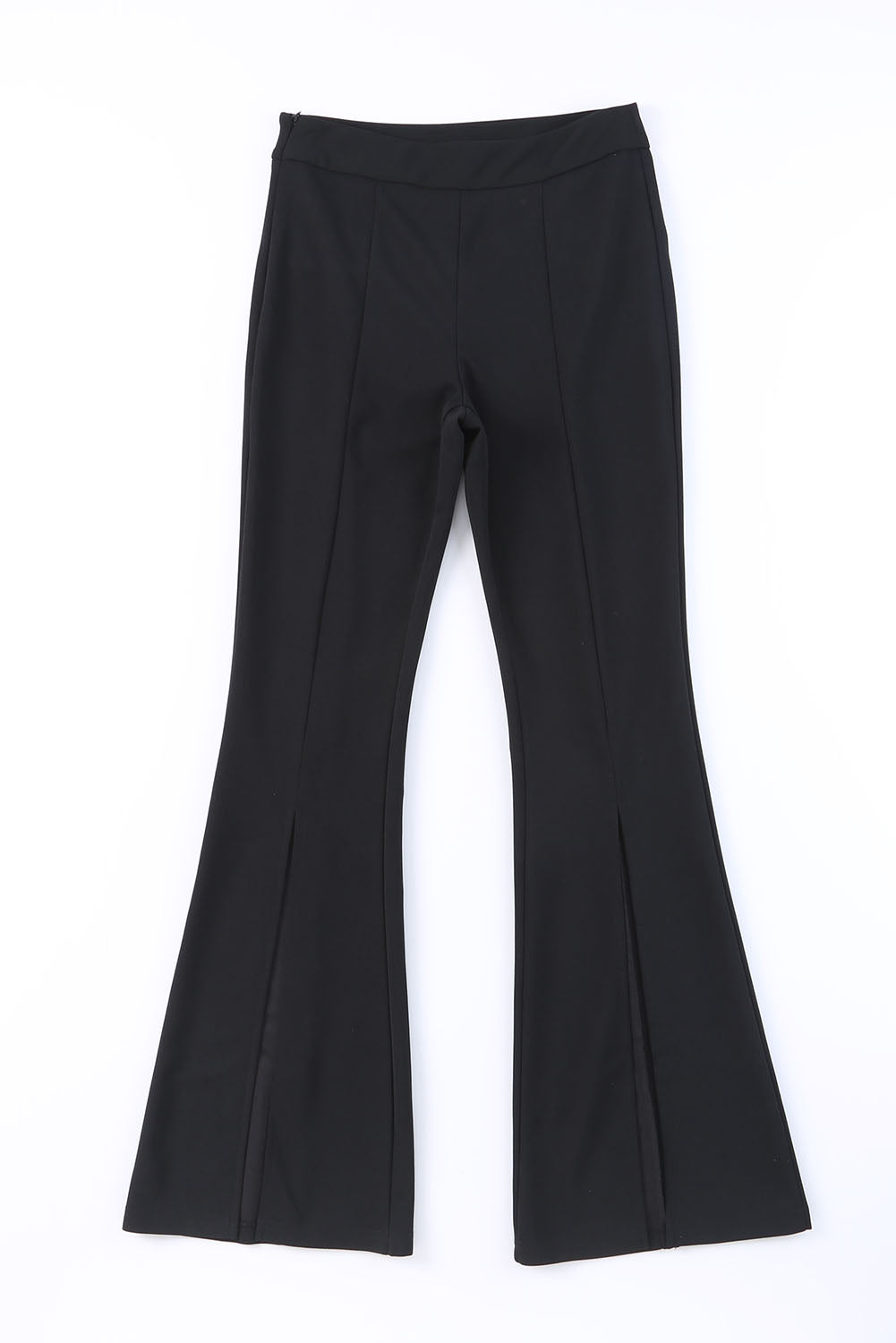 Rose Basic Split Hem Casual High Waist Pants