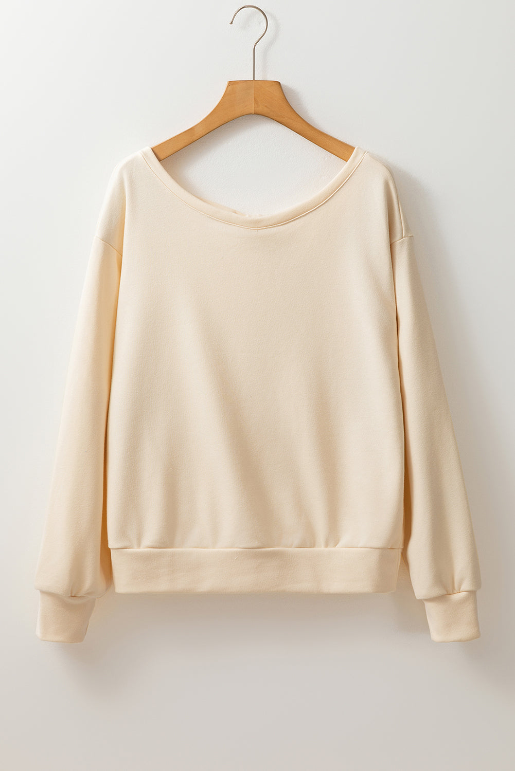 Pale Chestnut Bowknot Dewback Round Neck Sweatshirt