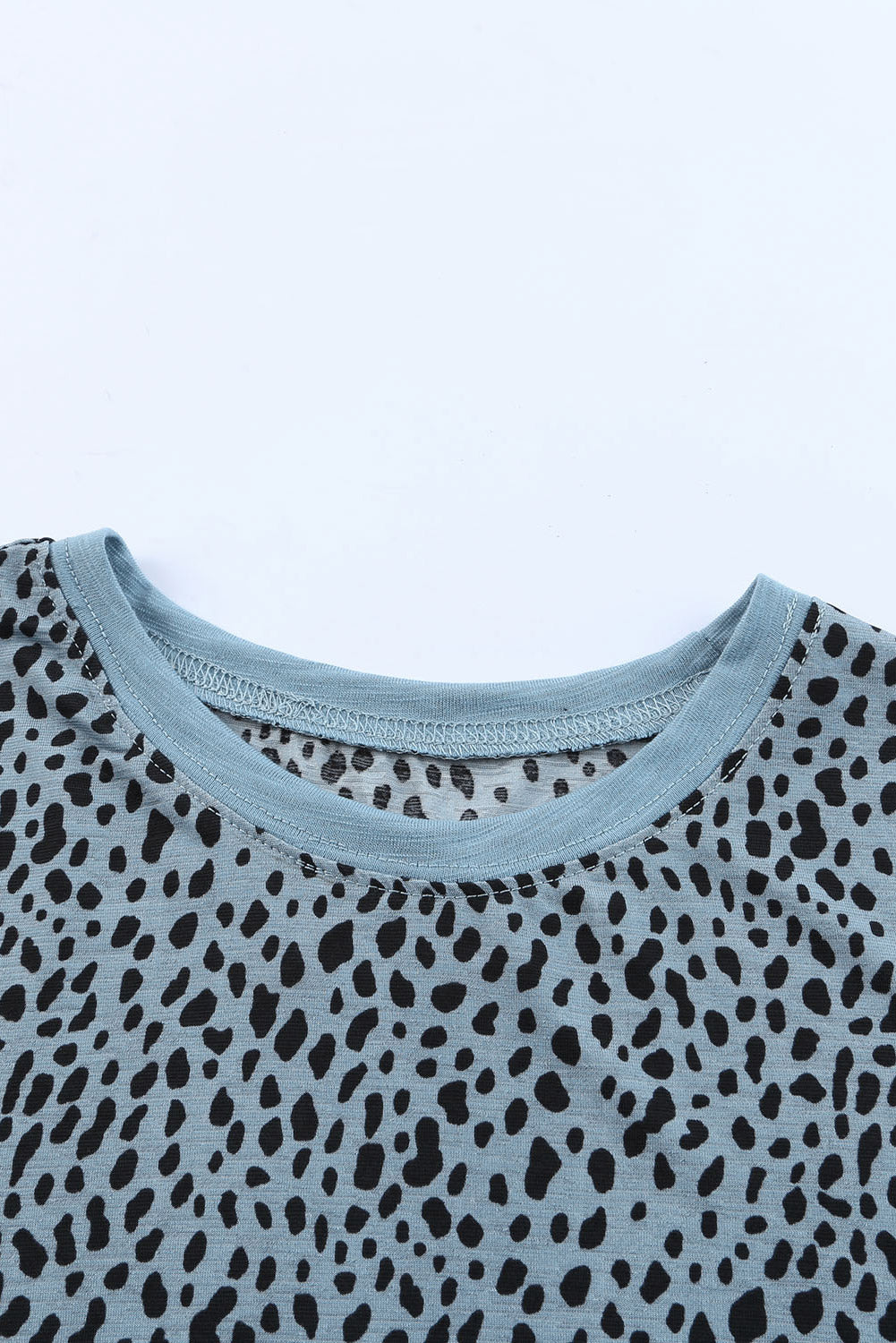 Cheetah Print Casual Crew Neck T Shirt