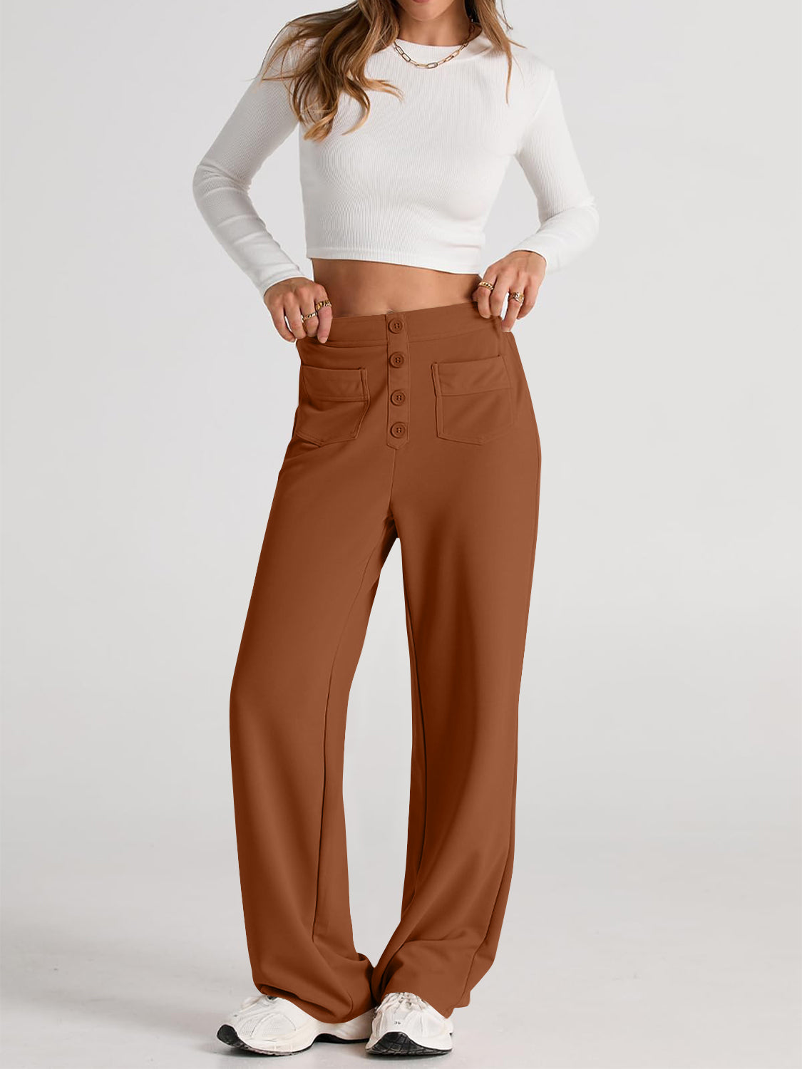 High Waist Wide Leg Pants